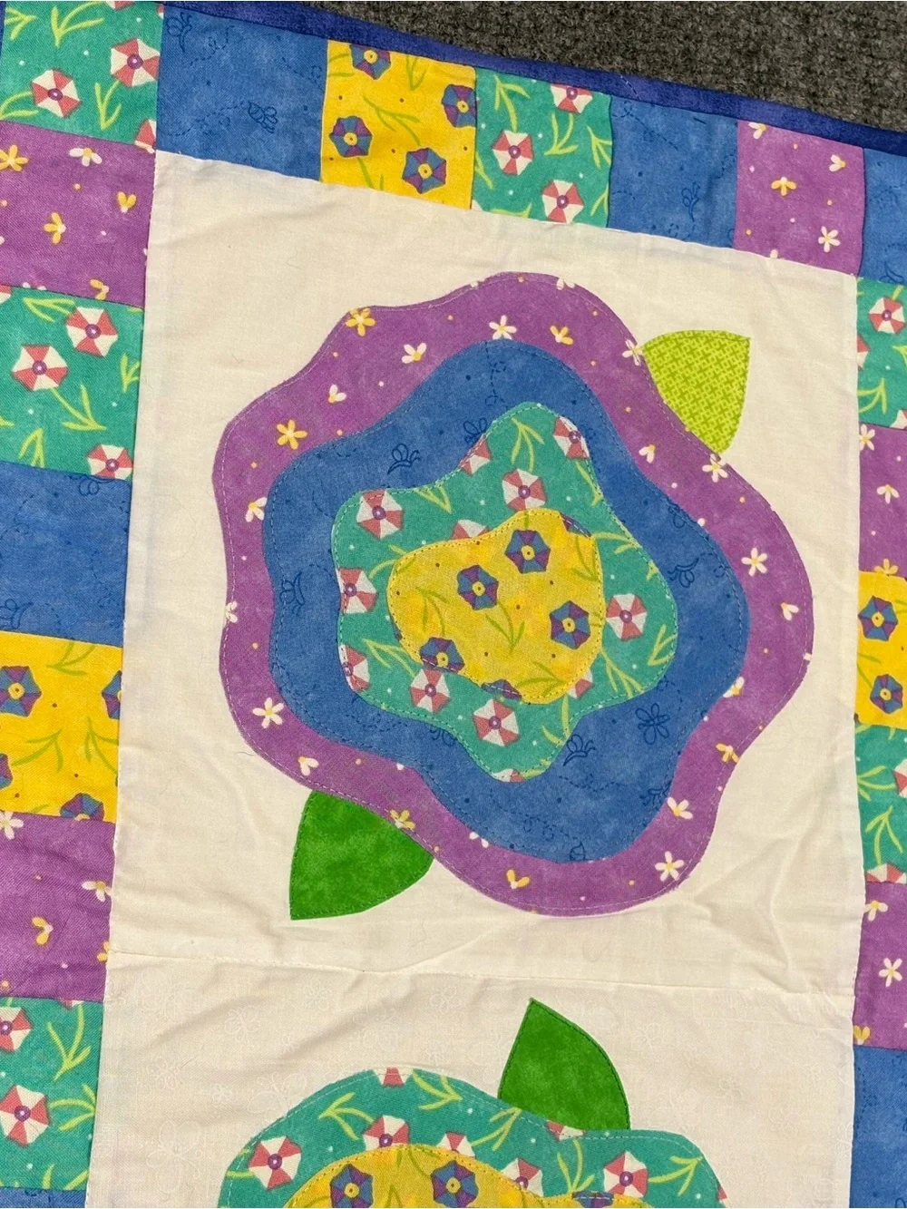 Colorful Floral Patchwork Table Runner Beautiful Design